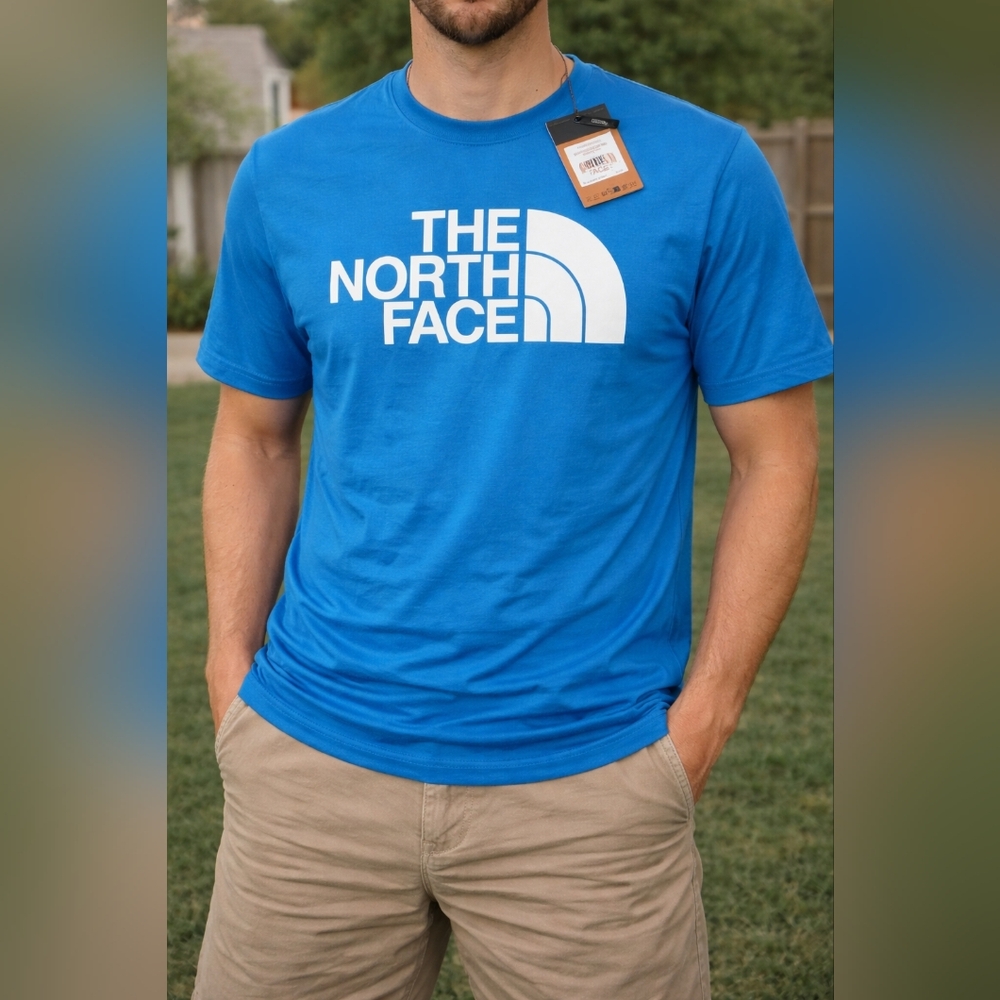 The North Face Men's Blue Short Sleeve Logo Tee